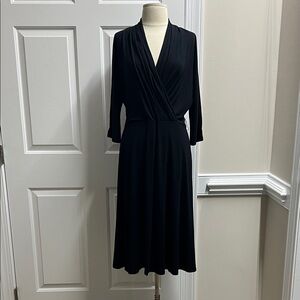 Talbots Classic Black Long Sleeve Dress size 10 #346